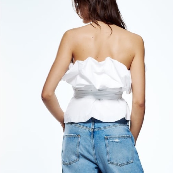 ZARA | NWT VOLUMINOUS POPLIN TOP - Picture 5 of 8